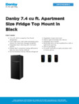 Danby DPF074B2BDB-6 Spec Sheet Danby DPF074B2BDB-6 Spec Sheet