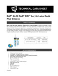 DAP Alex Fast Dry Caulk Specsheet DAP Alex Fast Dry Caulk Specsheet