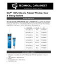 DAP Silicine Sealant Specsheet DAP Silicine Sealant Specsheet
