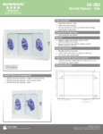 BOWMAN White-Coated Steel Triple Glove Box Dispenser