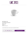 Front of the House DCS023WHP23 Spiral Cup Specsheet