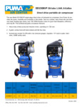 PUMA 1.5-HP 8-GALLON AIR COMPRESSOR spec sheet PUMA 1.5-HP 8-GALLON AIR COMPRESSOR spec sheet