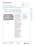 Delfield 4472N Salad Top Specs Delfield 4472N Salad Top Specs