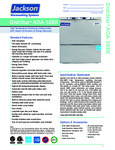 Jackson ADA-SEER Dishwasher Specsheet Jackson ADA-SEER Dishwasher Specsheet