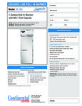 Continental Refrigerator DL1WI Spec Sheet Continental Refrigerator DL1WI Spec Sheet