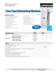 Champion Door-Type Tall Dishwasher Specs