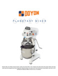 Doyon Planetary Floor Mixer Specsheet