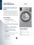 CROSSOVER 7 CU. FT. 27" FRONT LOAD GAS COMMERCIAL DRYER CROSSOVER 7 CU. FT. 27" FRONT LOAD GAS COMMERCIAL DRYER