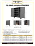Durham 12 Gauge Wardrobe Cabinet Spec Sheet Durham 12 Gauge Wardrobe Cabinet Spec Sheet