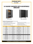 Durham 3502-95 14 Gauge Cabinet with Adj. Shelves Spec Sheet