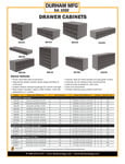 Durham DRAWER CABINETS Spec Sheet