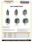 Durham Gas Cylinder Racks Specsheet Durham Gas Cylinder Racks Specsheet