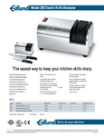 Edlund 395-230V Electric Knife Sharpener Spec Sheet Edlund 395-230V Electric Knife Sharpener Spec Sheet