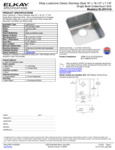 Elkay ELUH1316 Spec Sheet