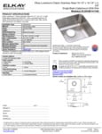 Elkay ELUHAD141445 Spec Sheet Elkay ELUHAD141445 Spec Sheet