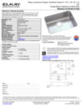 Elkay ELUHAD191650 Spec Sheet
