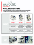 Eurodib P-ROLL Dough Sheeters