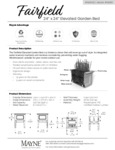 Fairfield 4888 Raised Garden Bed Spec Sheet