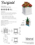 Fairfield Planter 20x20 Spec Sheet