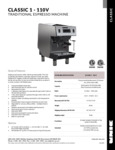 Unic Classic 1 Spec Sheet