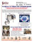 FM-14 TABLE-TOP COOKER Spec Sheet