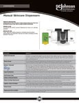 DISPENSER SOAP Manual spec sheet
