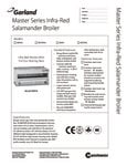 Garland Master Series Broiler Specsheet Garland Master Series Broiler Specsheet