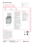 U.S. Range U24 Specsheet U.S. Range U24 Specsheet