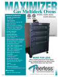 Peerless Multideck Gas Ovens Model 2324B 2324M Peerless Multideck Gas Ovens Model 2324B 2324M