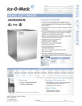 Ice-O-Matic Pearl Ice Maker Specsheet Ice-O-Matic Pearl Ice Maker Specsheet