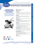 Globe_S213A_PremiumSlicer_StandardAutomatic_SpecSheet Globe_S213A_PremiumSlicer_StandardAutomatic_SpecSheet