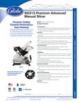 Globe_SG213_PremiumSlicer_AdvancedManual_SpecSheet Globe_SG213_PremiumSlicer_AdvancedManual_SpecSheet