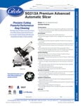Globe_SG213A_PremiumSlicer_AdvancedAutomatic_SpecSheet Globe_SG213A_PremiumSlicer_AdvancedAutomatic_SpecSheet