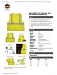 GloWear 8261FRHL Hi-Vis FR Safety Vest Spec Sheet GloWear 8261FRHL Hi-Vis FR Safety Vest Spec Sheet