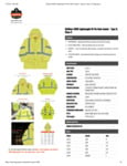 Glowear 8366 Lightweight Hi-Vis Rain Jacket Spec Sheet Glowear 8366 Lightweight Hi-Vis Rain Jacket Spec Sheet