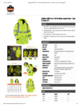 GloWear 8385 4-in-1 Hi-Vis Winter Jacket Parka Spec Sheet GloWear 8385 4-in-1 Hi-Vis Winter Jacket Parka Spec Sheet
