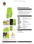 GloWear 8925 Hi-Vis Thermal Pants Spec Sheet GloWear 8925 Hi-Vis Thermal Pants Spec Sheet