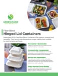 Greenware Hinged Lid Containers (Fiber Blend) Greenware Hinged Lid Containers (Fiber Blend)