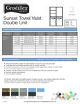 Grosfillex Double Towel Valet Spec Sheet Grosfillex Double Towel Valet Spec Sheet