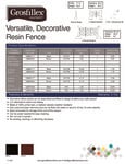 Grosfillex Fencing Specsheet