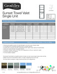 Grosfillex Single Towel Valet Spec Sheet Grosfillex Single Towel Valet Spec Sheet