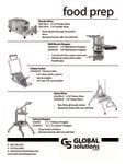 Global Solutions Food Prep Specsheet Global Solutions Food Prep Specsheet