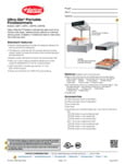 Hatco Ultra-Glo Portable Foodwarmers Spec Sheet Hatco Ultra-Glo Portable Foodwarmers Spec Sheet