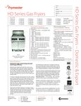 High Efficiency Fryer Spec Sheet High Efficiency Fryer Spec Sheet