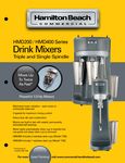 Drink Mixer Spec Sheet Drink Mixer Spec Sheet