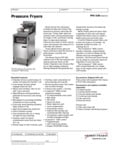 Henny Penny PFE500 4-Head Electric Pressure Fryer Specsheet Henny Penny PFE500 4-Head Electric Pressure Fryer Specsheet