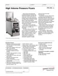 Henny Penny PFG691 8-Head Natural Gas High Volume Pressure Fryer Specsheet Henny Penny PFG691 8-Head Natural Gas High Volume Pressure Fryer Specsheet