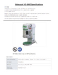 Hatsuyuki HF-500E Cube Ice Shaver Spec Sheet Hatsuyuki HF-500E Cube Ice Shaver Spec Sheet