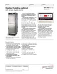 HHC-900 HOLDING CABINET, FULL SIZE, SIMPLEHOLD CONTROLS spec sheet