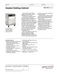 HHC-903 HOLDING CABINET, 1/2 SIZE, SIMPLEHOLD CONTROLS spec sheet
